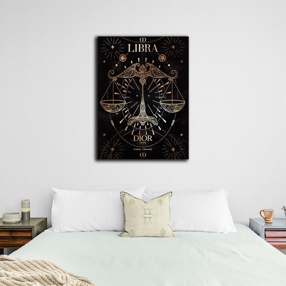 With the zodiac sign Libra Canvas Wall Art Print