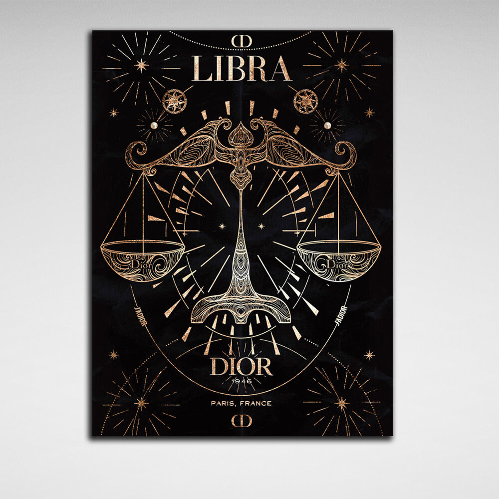 With the zodiac sign Libra Canvas Wall Art Print