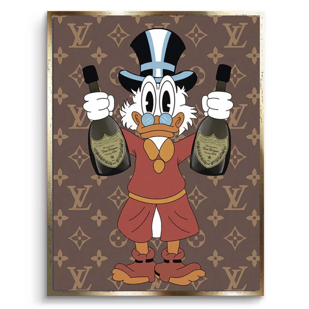 Scrooge with champagne brown Inspirational Canvas Wall Art Print