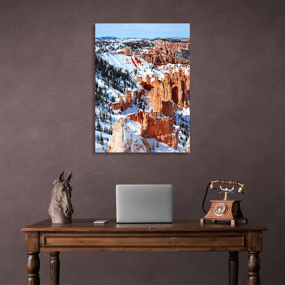 Winter canyon Canvas Wall Art Print