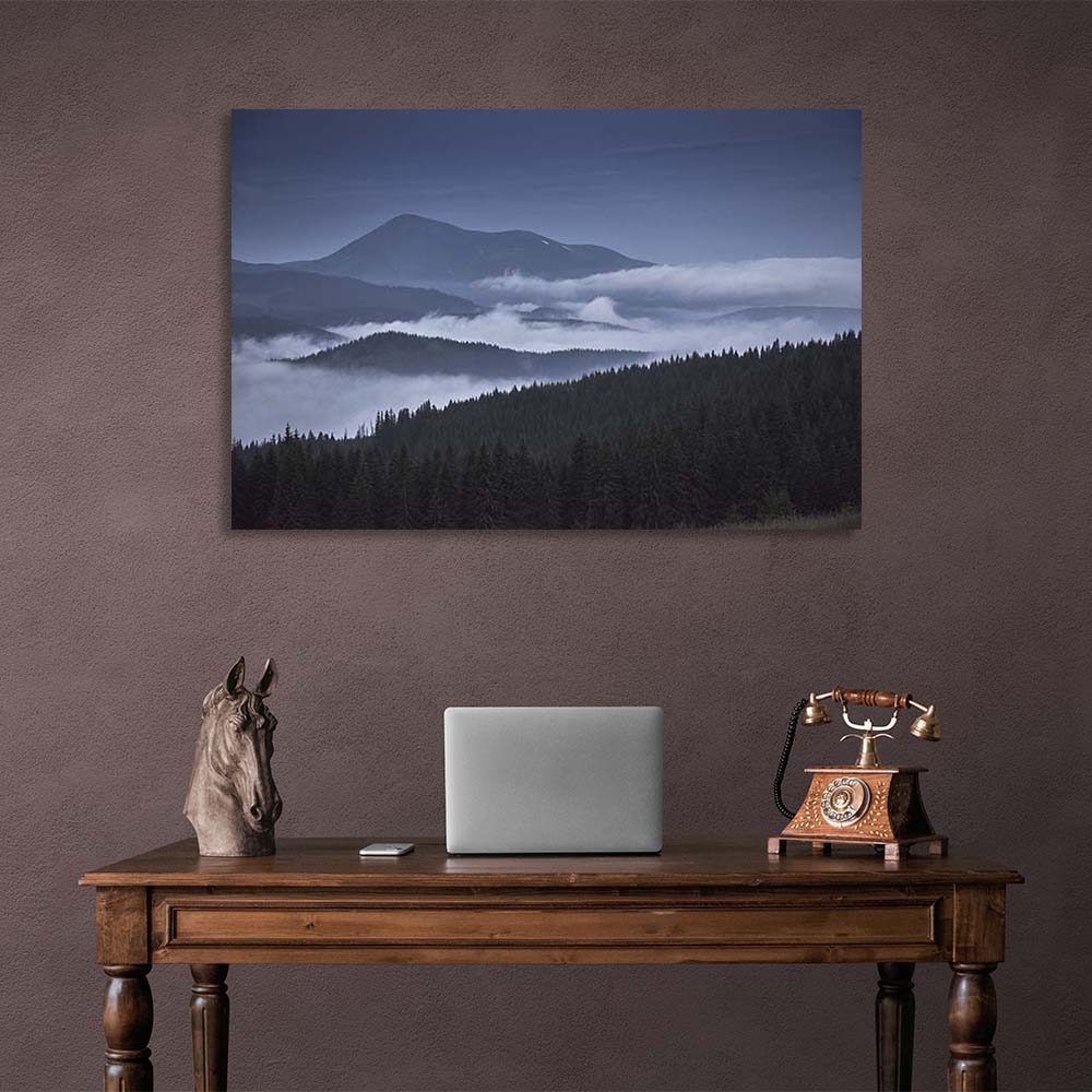 Canvas Wall Art Print Fog over the Carpathians