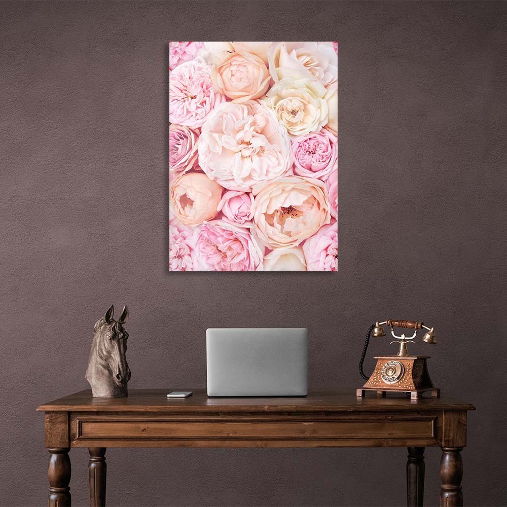 Canvas Wall Art Print Pink peonies