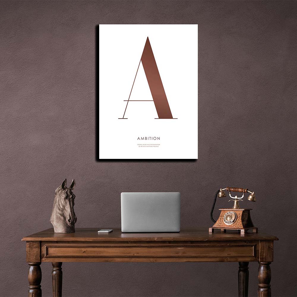 Ambition Motivational Canvas Wall Art Print