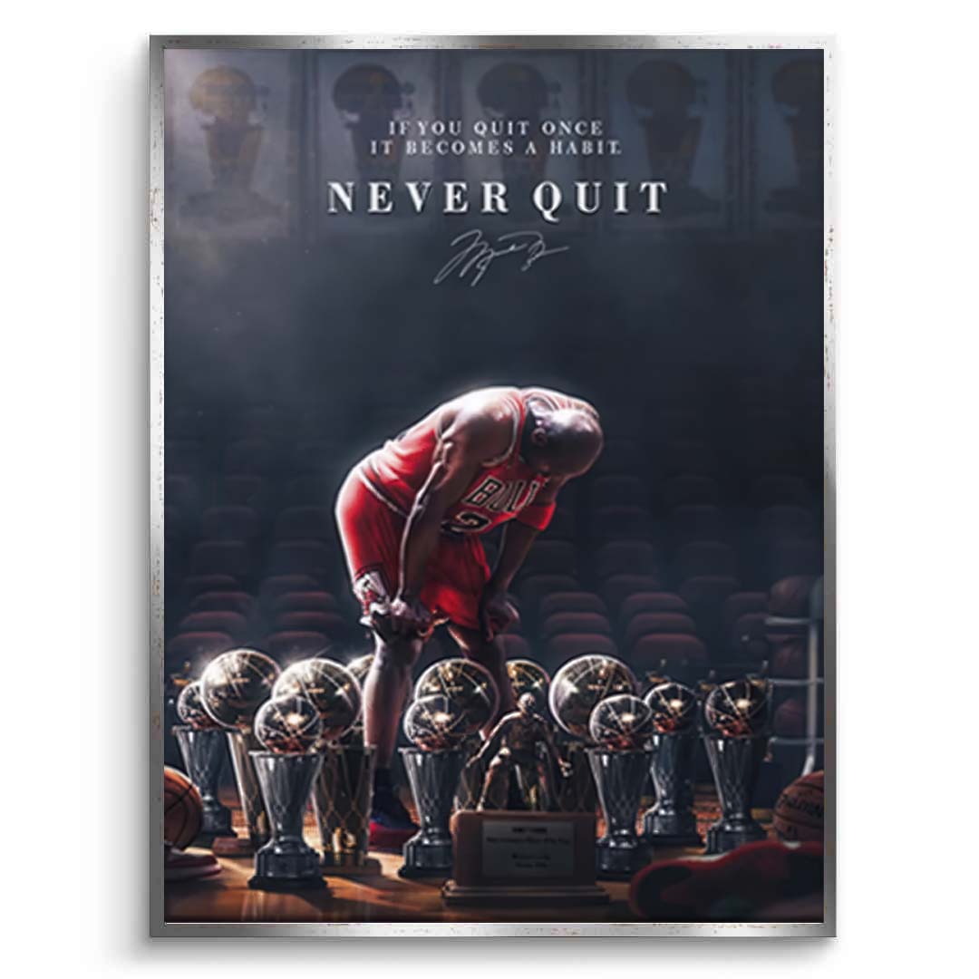 Never Give Up: The Path of a Legend Canvas Wall Art