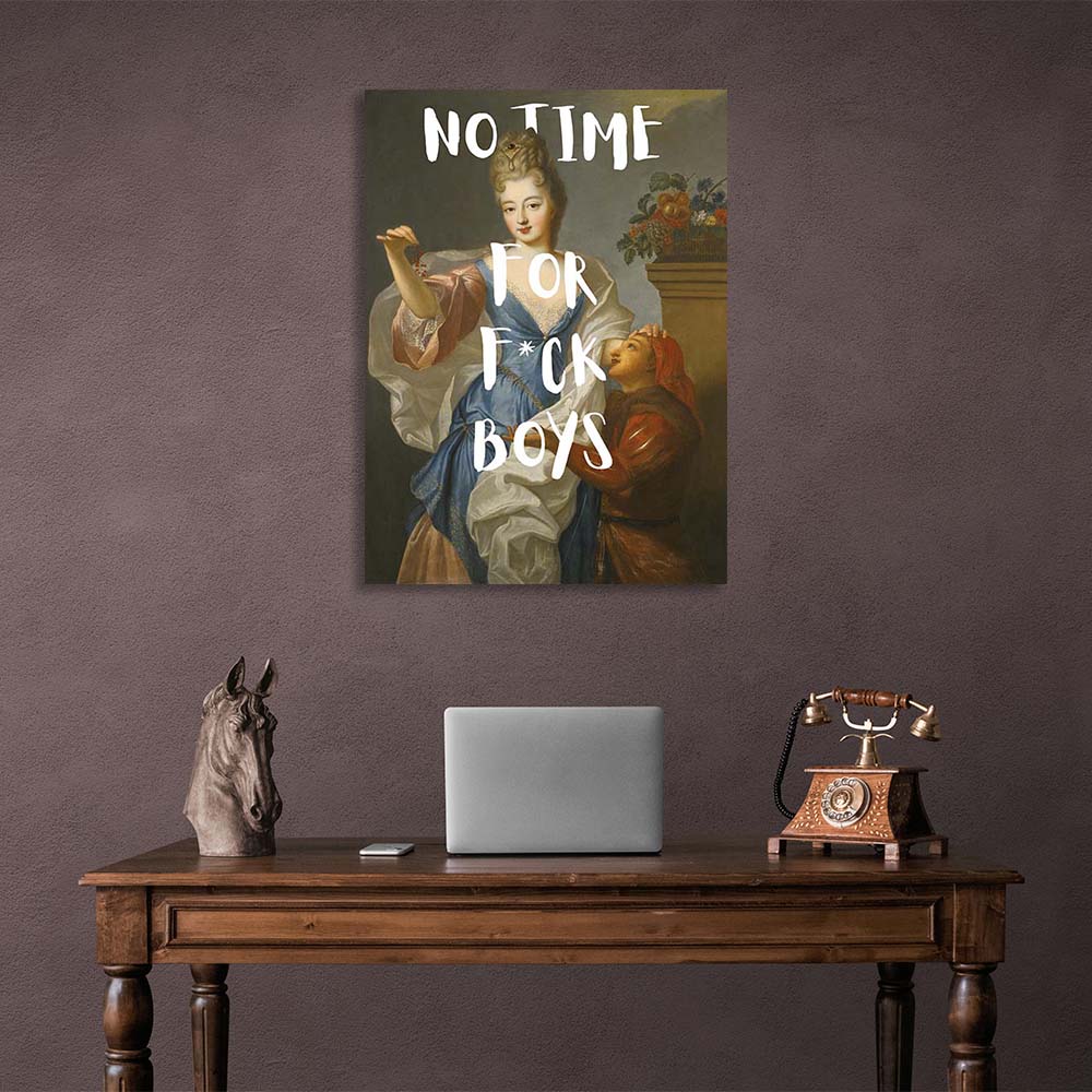 Canvas Wall Art Print Madame de Pompadour. No time for f*ck boys