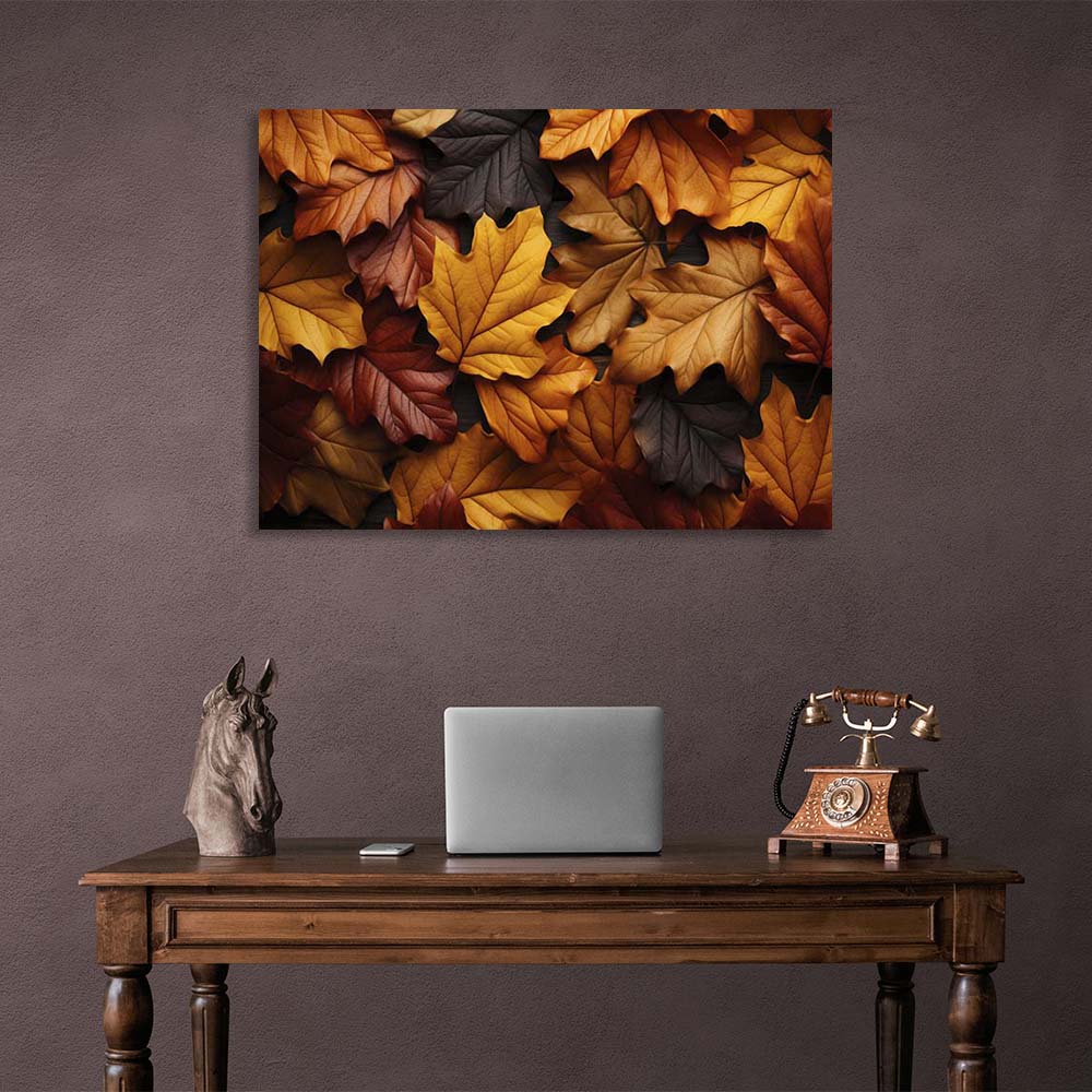 Canvas Wall Art Print Fallen leaves