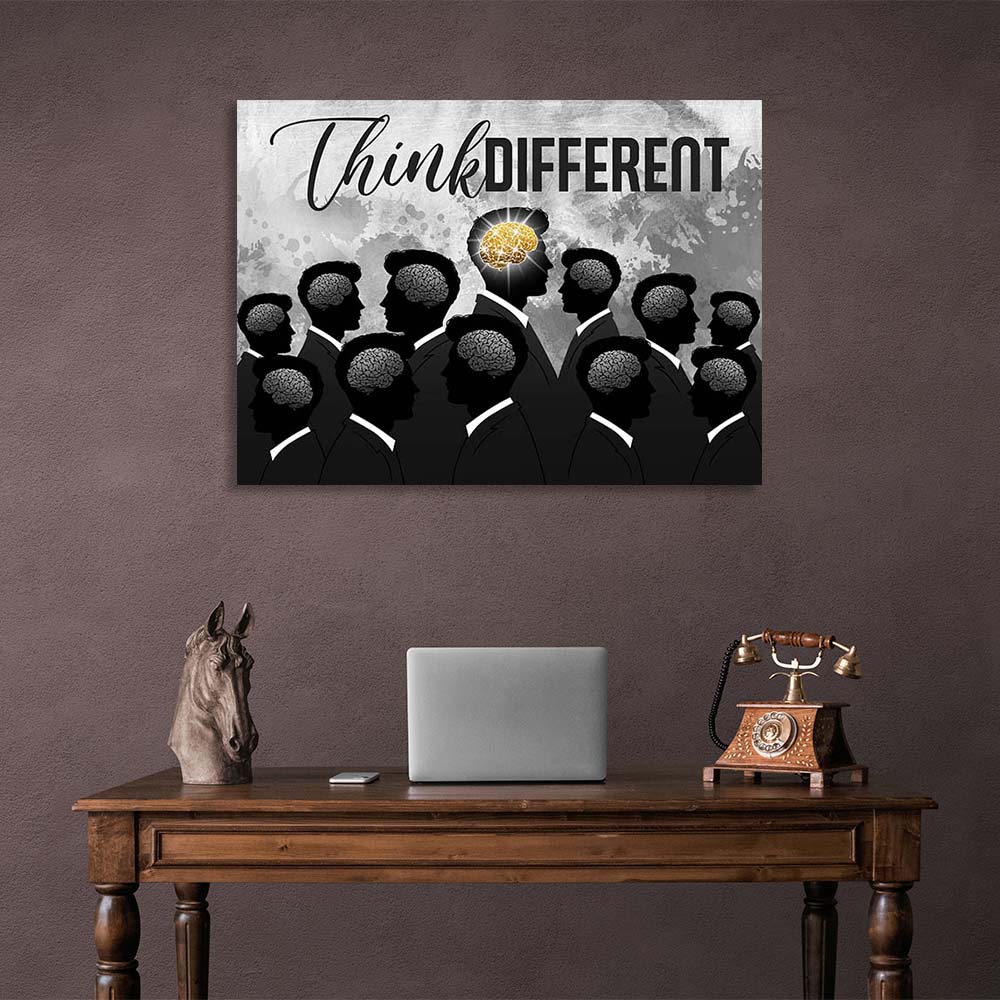 Think differently Canvas Wall Art Print For Office