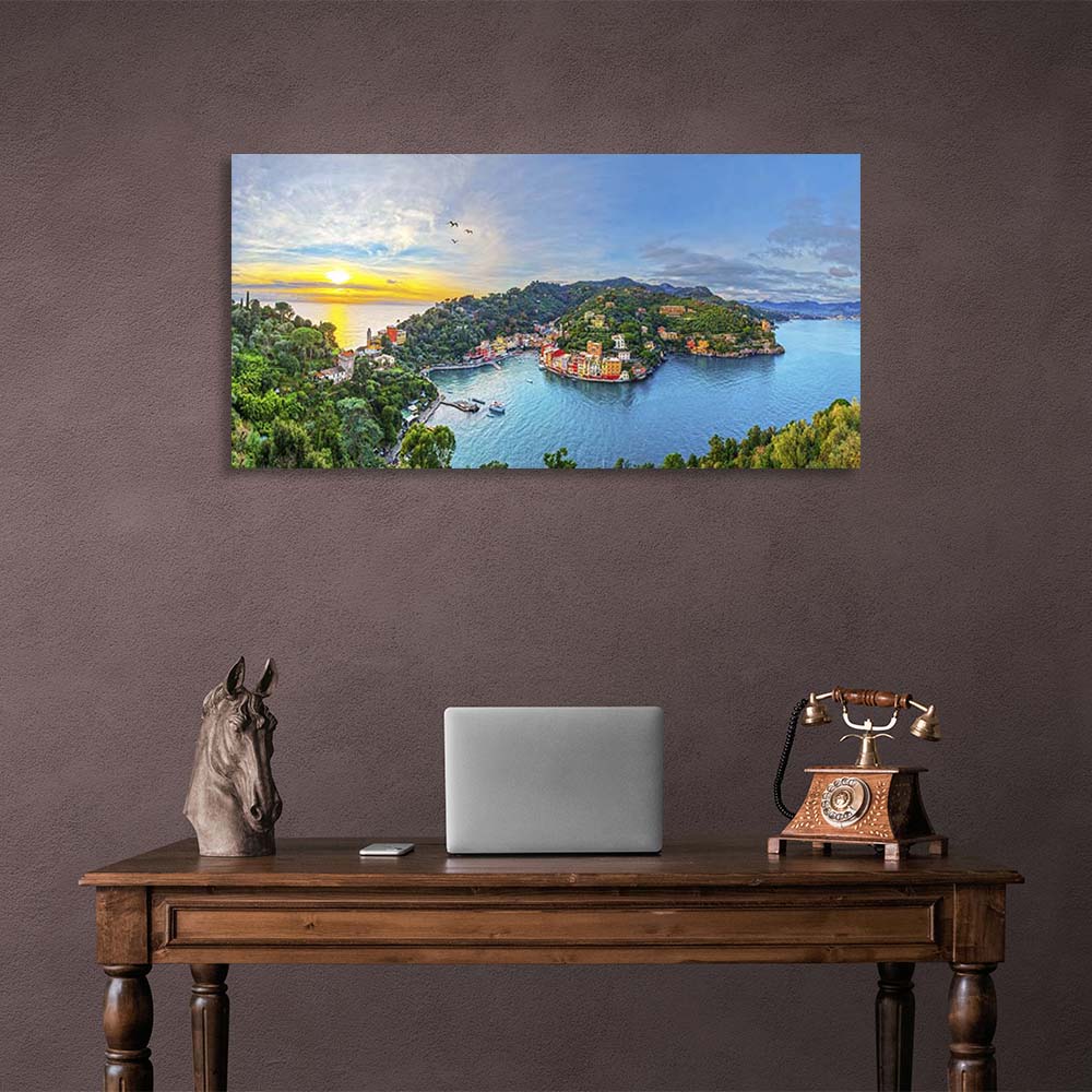 Kunstdruck auf Leinwand, Portofino, Italien