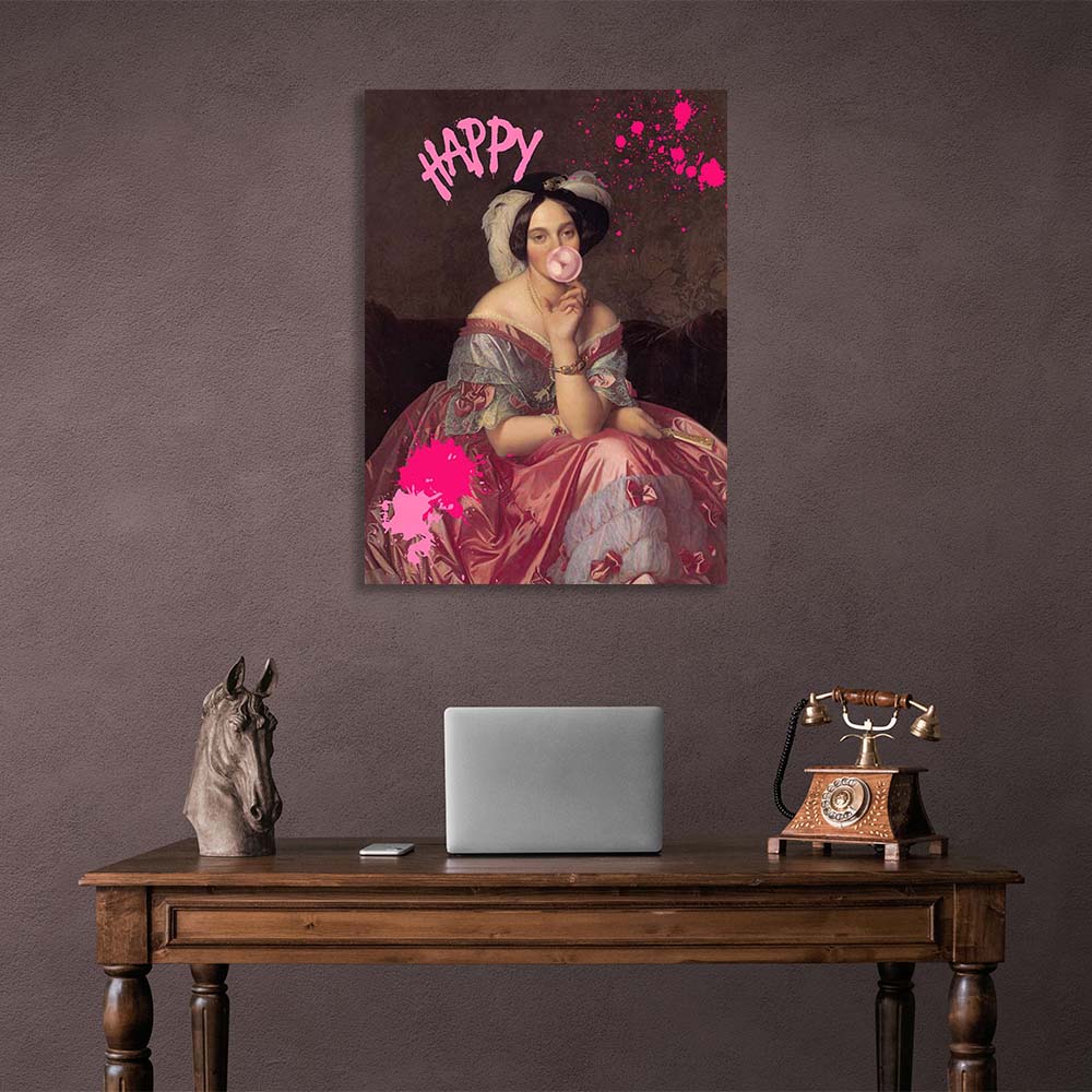 Canvas Wall Art Print Baroness Betty de Rothschild. Happy