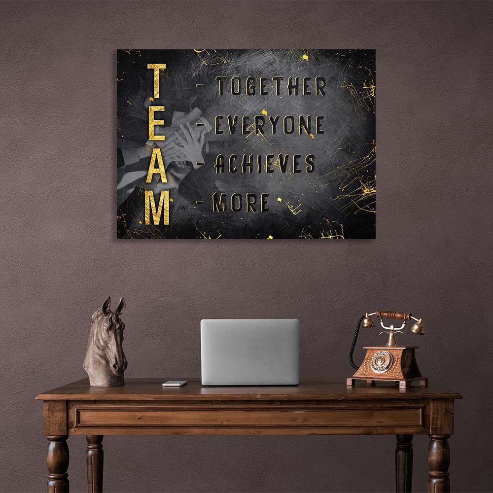 Team Motivational Canvas Wall Art Print