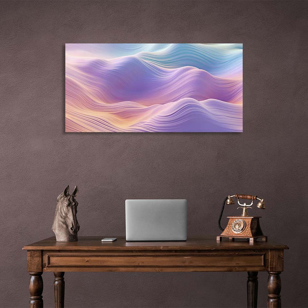 Abstraction Canvas Wall Art Print Lilac dunes