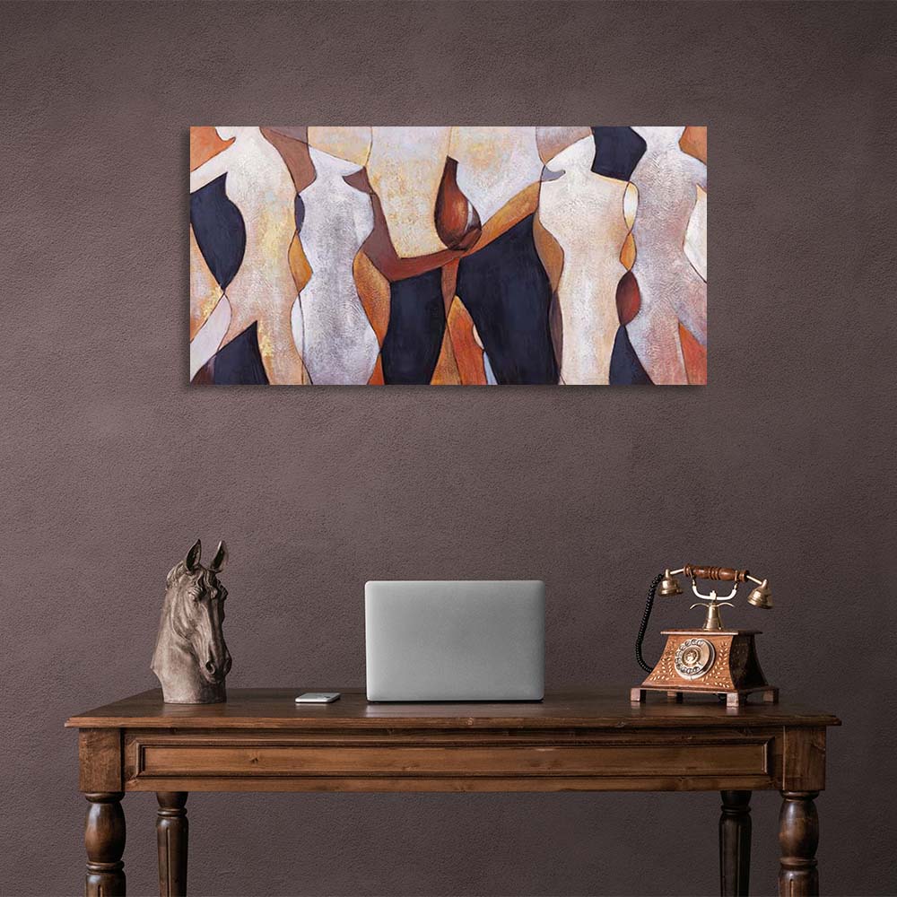 Abstraction Canvas Wall Art Print Silhouettes