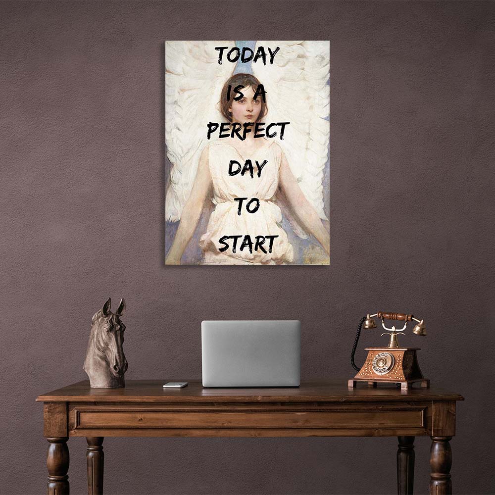 Canvas Wall Art Print Angel. Today is the perfect day to start