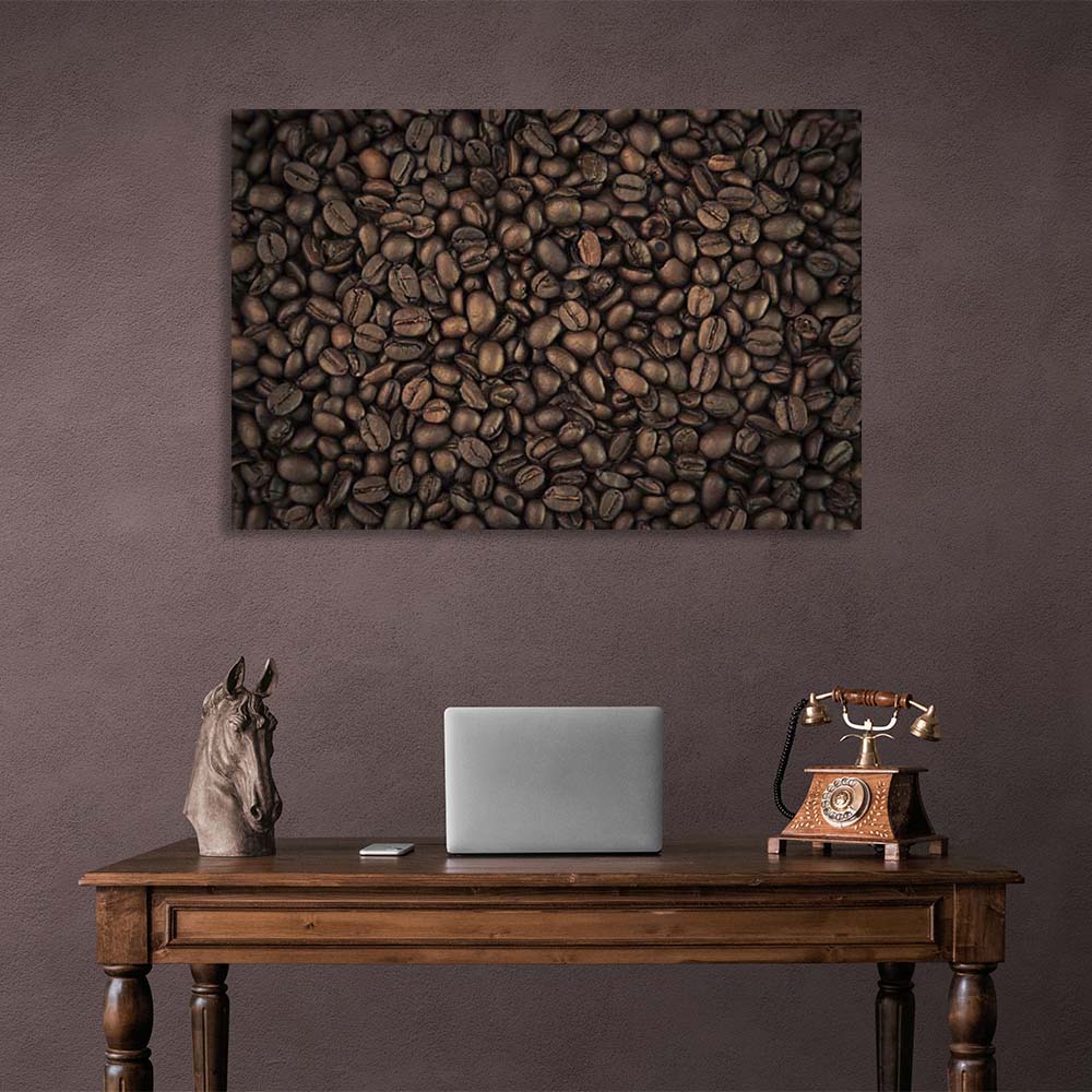 Canvas Wall Art Print For Kitchen Coffee Beans