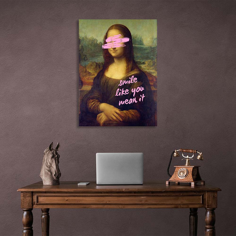 Canvas Wall Art Print Smile like you mean it