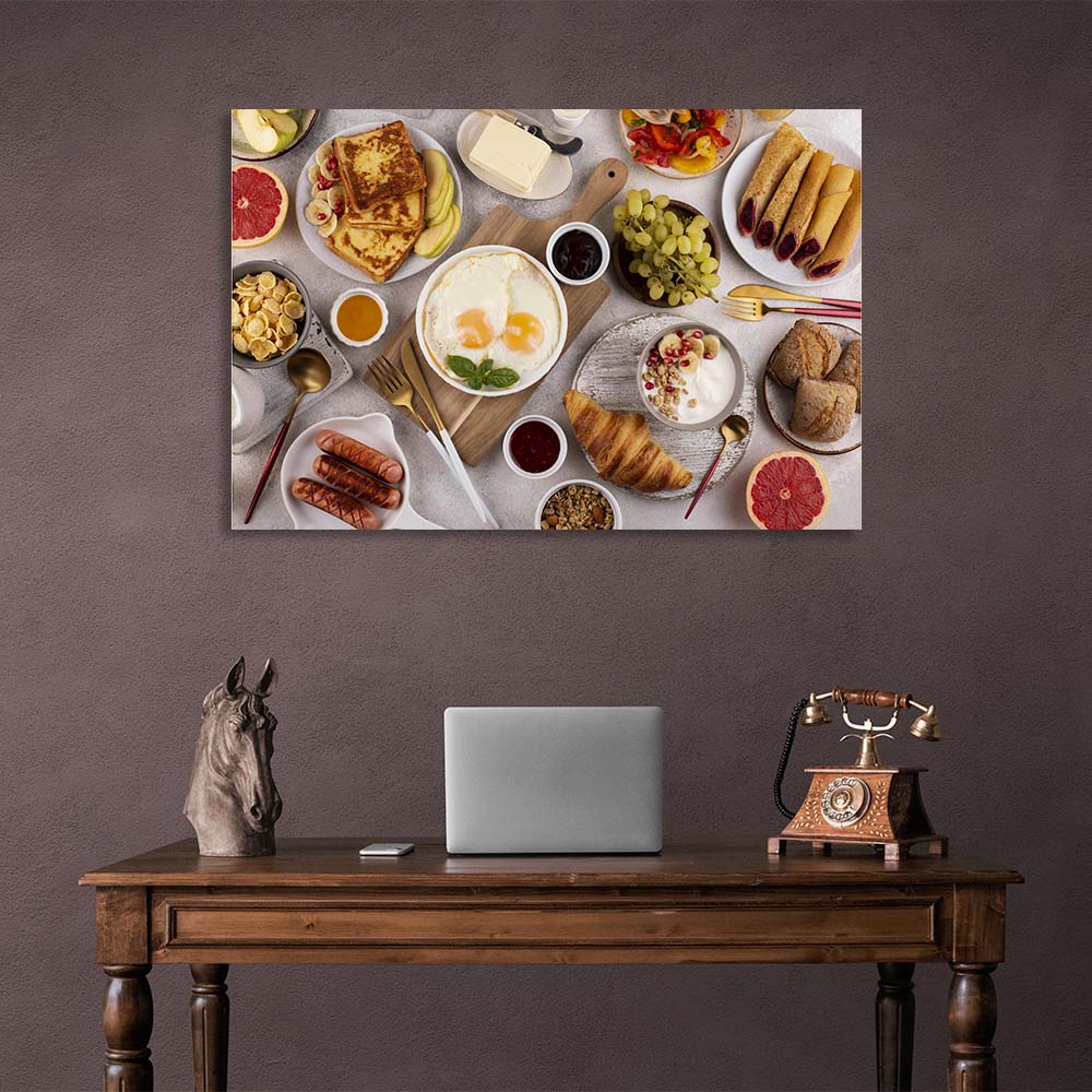 For the kitchen breakfast to suit every taste Canvas Wall Art Print For Kitchen