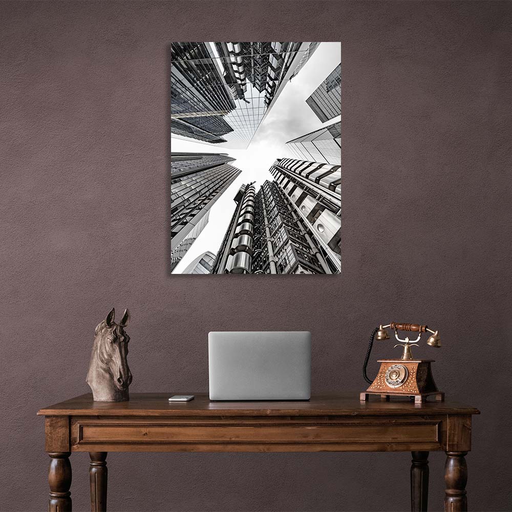 Tops of skyscrapers Canvas Wall Art Print