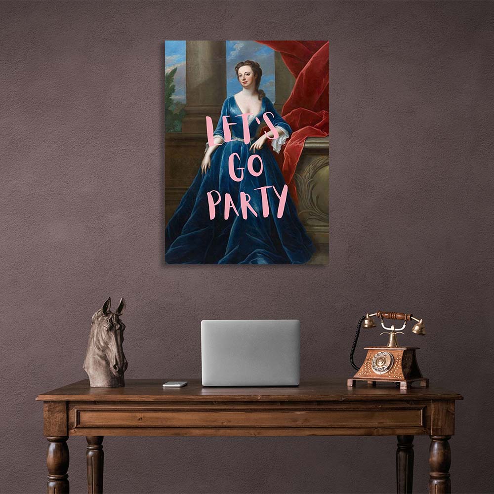 Canvas Wall Art Print Let's go party