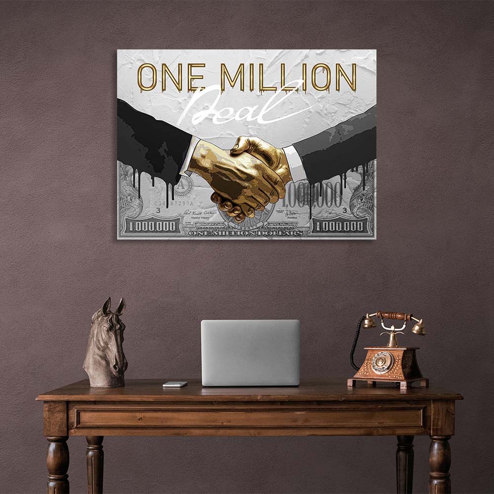 A million-dollar deal Motivational Canvas Wall Art Print