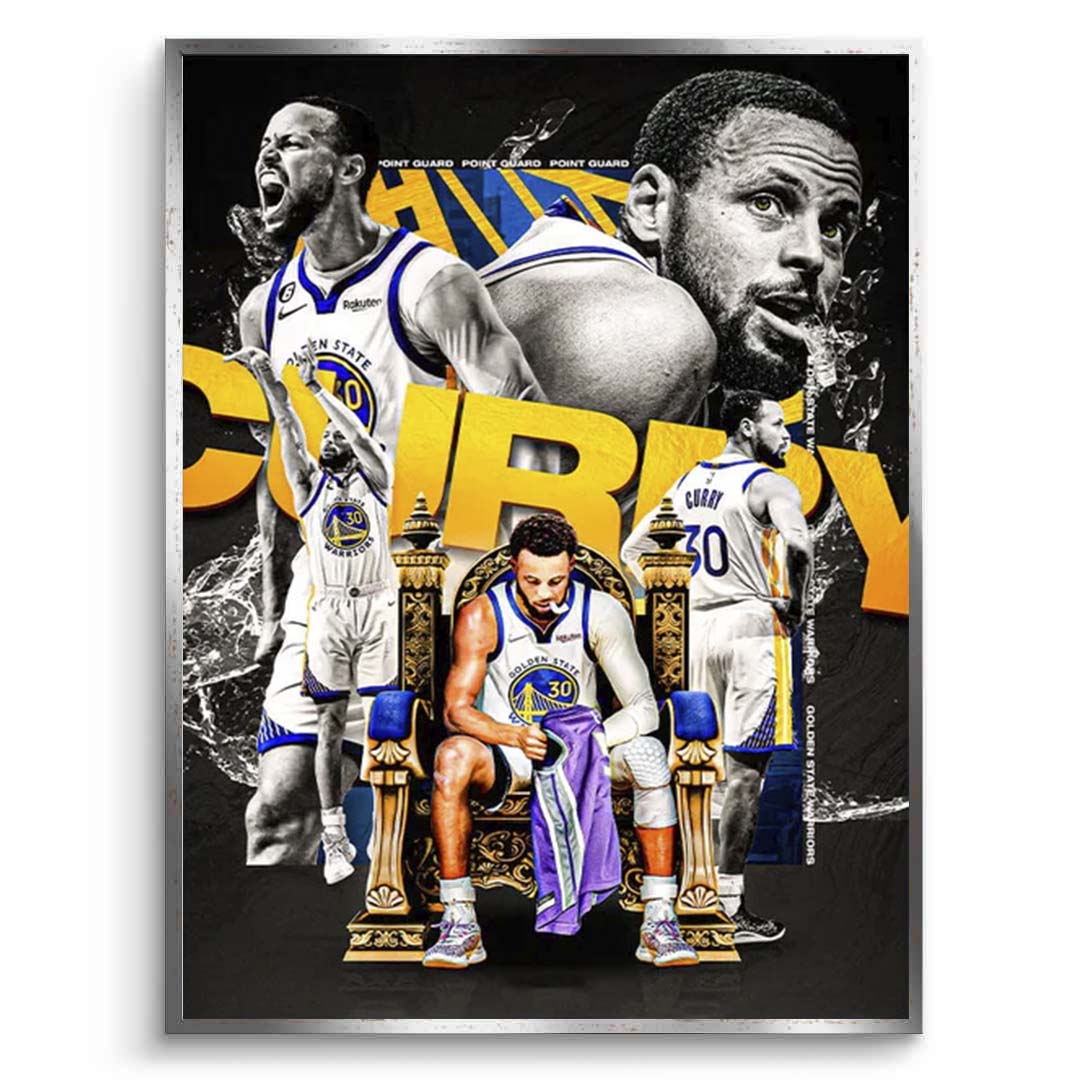 Leinwandbild, Motiv: Basketballspieler, Golden State Warriors, Stephen Curry, Wandbild