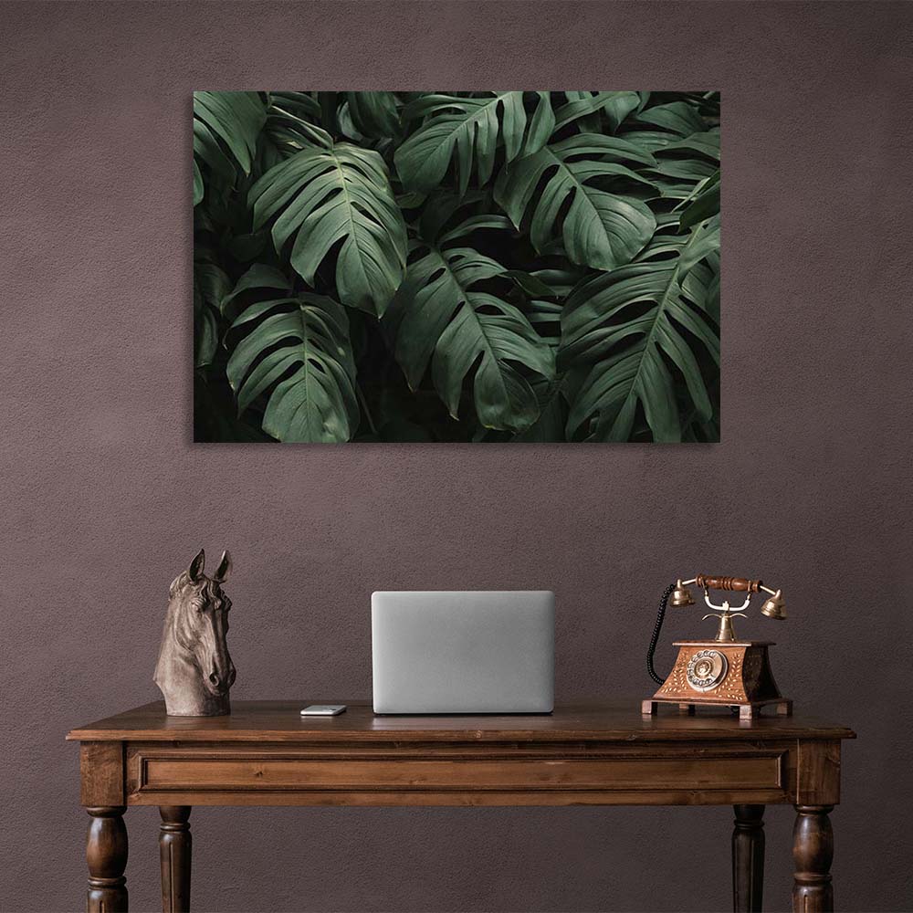 Canvas Wall Art Print Monstera Leaves