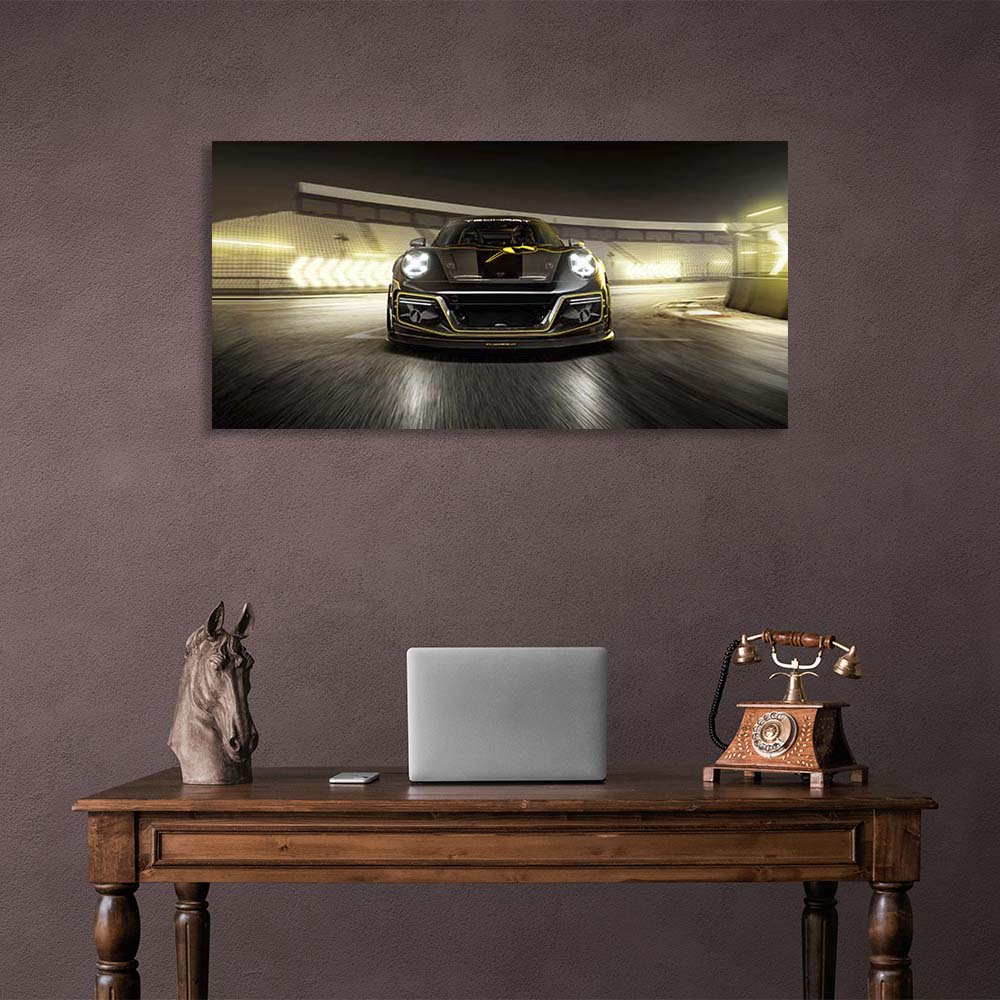 Canvas Wall Art Print Car Porsche 911 Turbo S