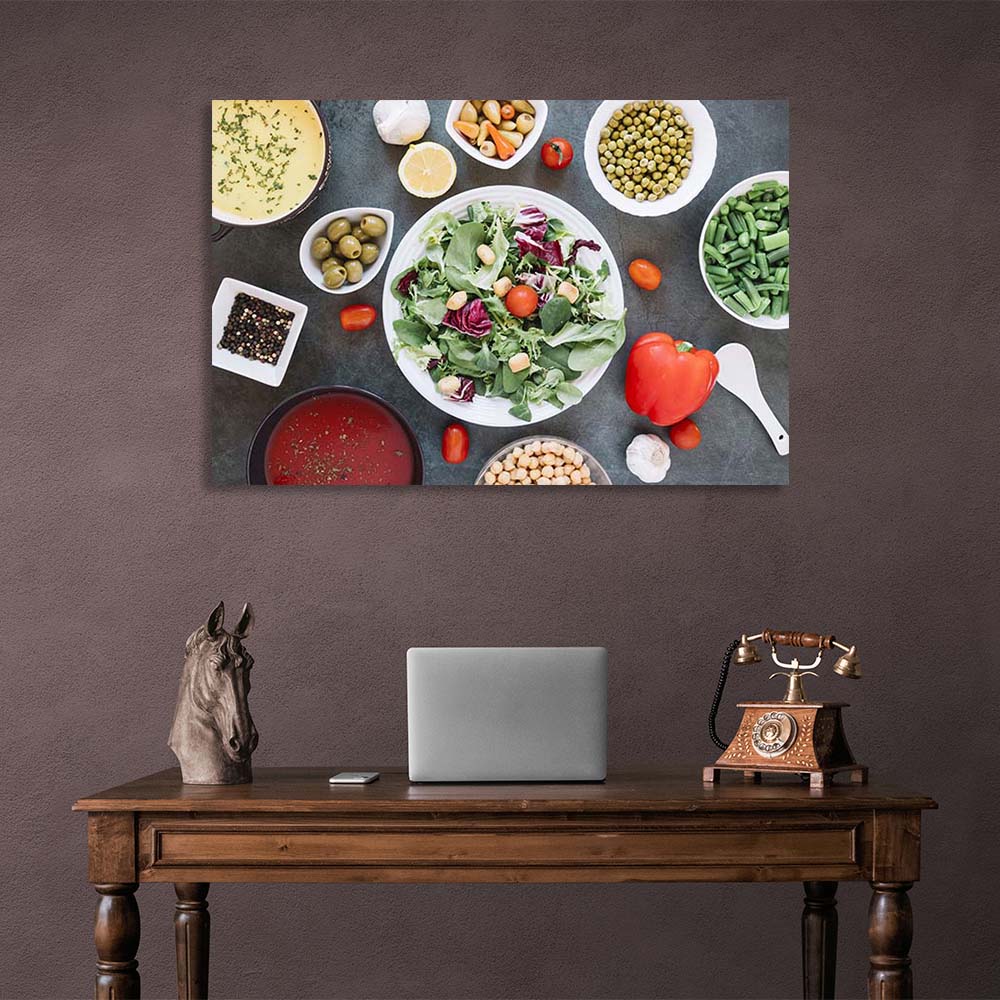 Canvas Wall Art Print For Kitchen Complex Dinner