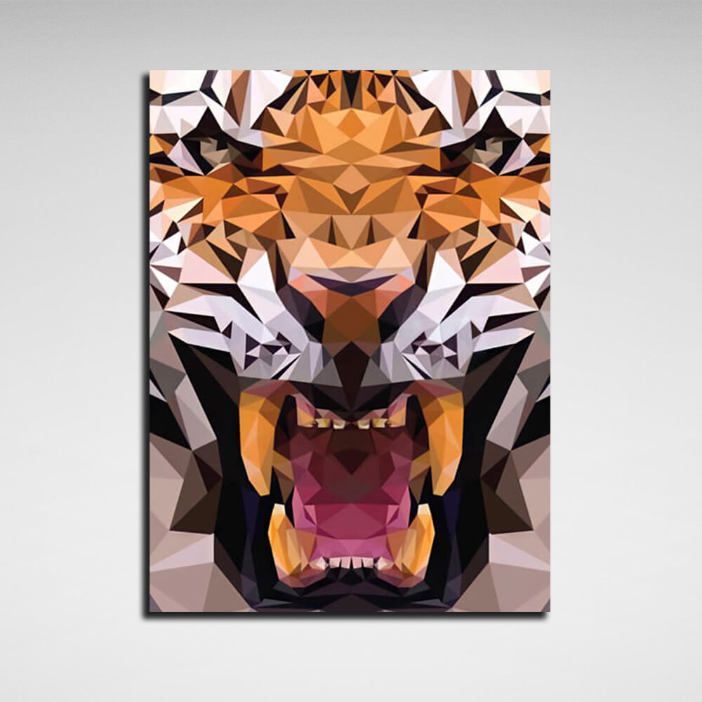 Leinwandbild „Geometrischer Tiger“