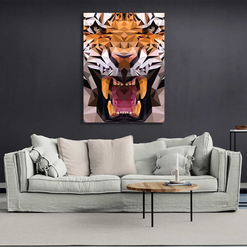 Leinwandbild „Geometrischer Tiger“