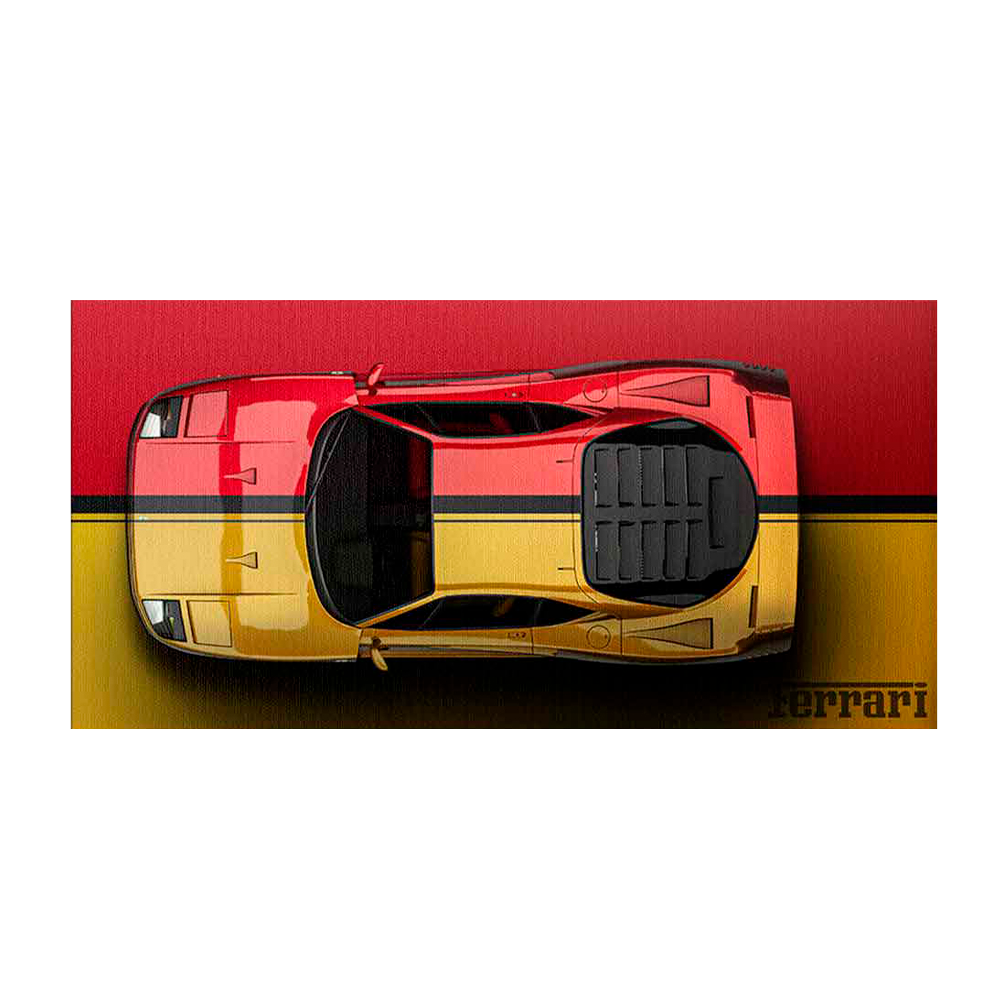 Leinwandbild, Porsche 911, grün, auf grauem Hintergrund