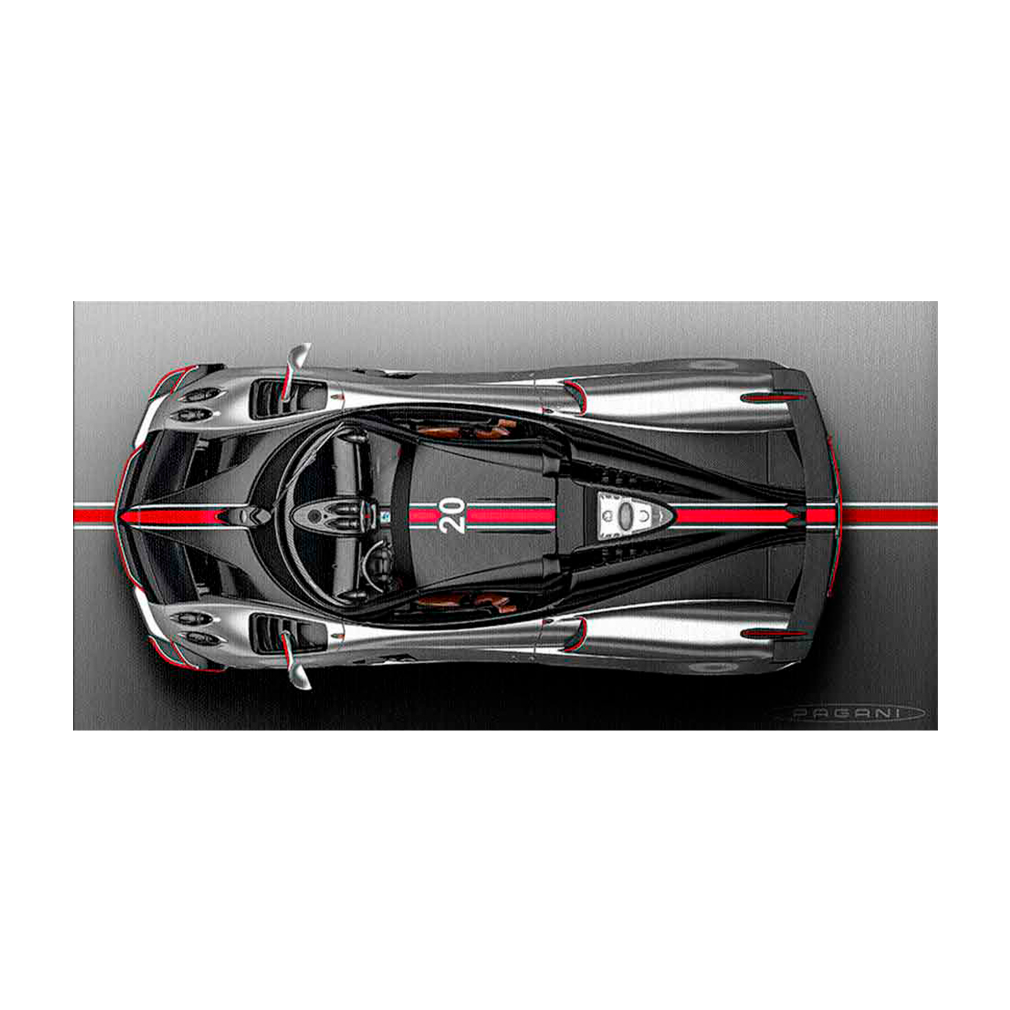 Leinwandbild, Porsche 911, grün, auf grauem Hintergrund