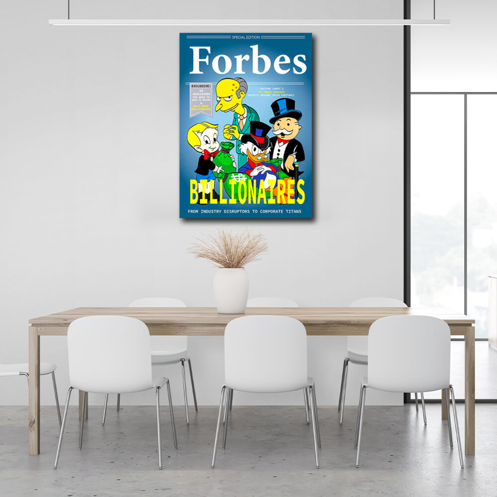 Monopoly Scrooge Billionaires Inspirational  Canvas Wall Art Print