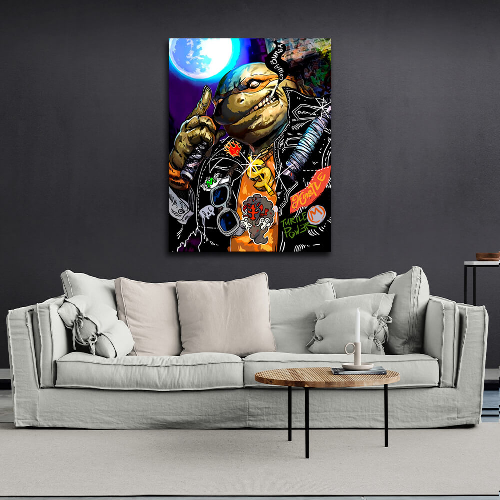 Cowabunga Motivational Canvas Wall Art Print