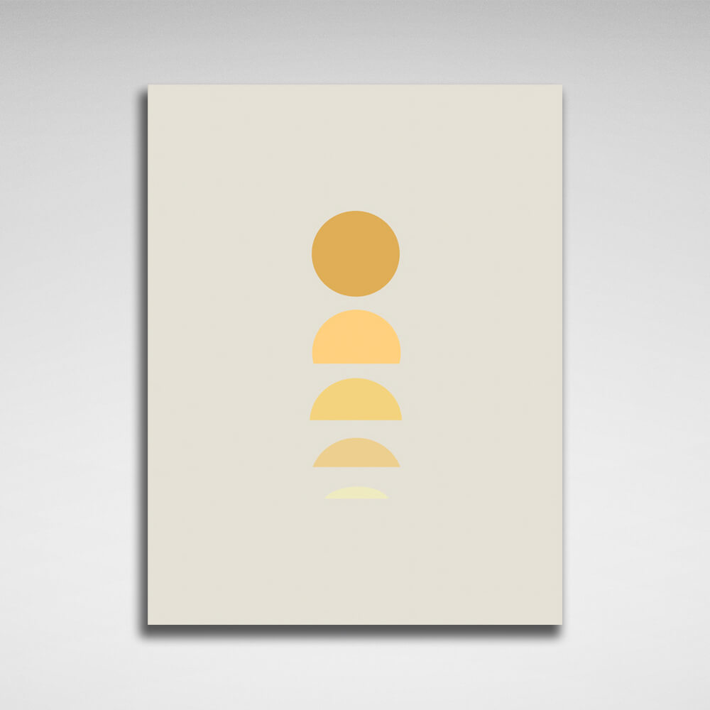 Abstraction Fading shades yellow Canvas Wall Art Print