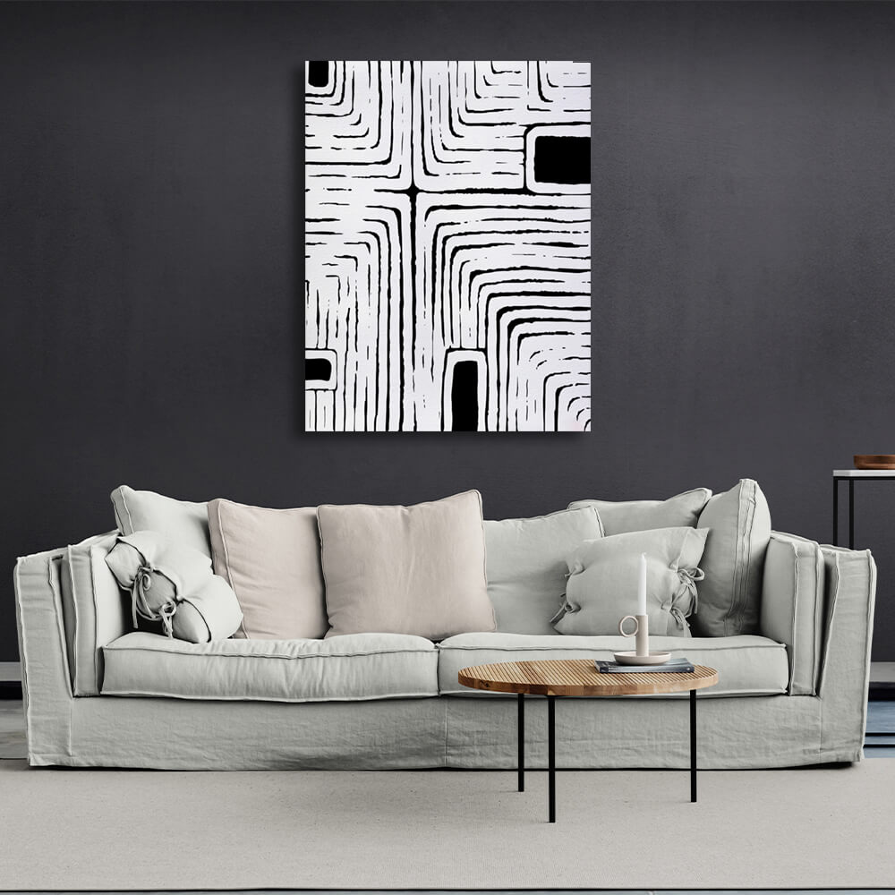 Abstraction Abstract labyrinth Canvas Wall Art Print