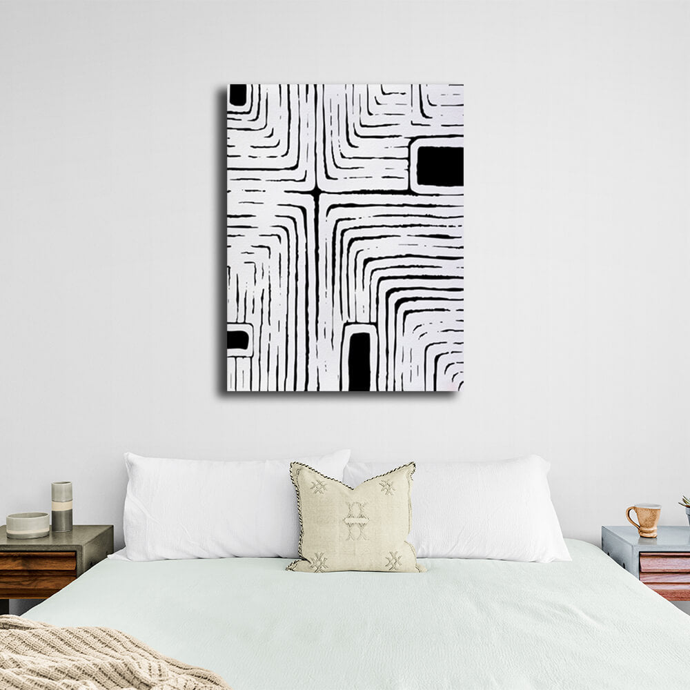 Abstraction Abstract labyrinth Canvas Wall Art Print