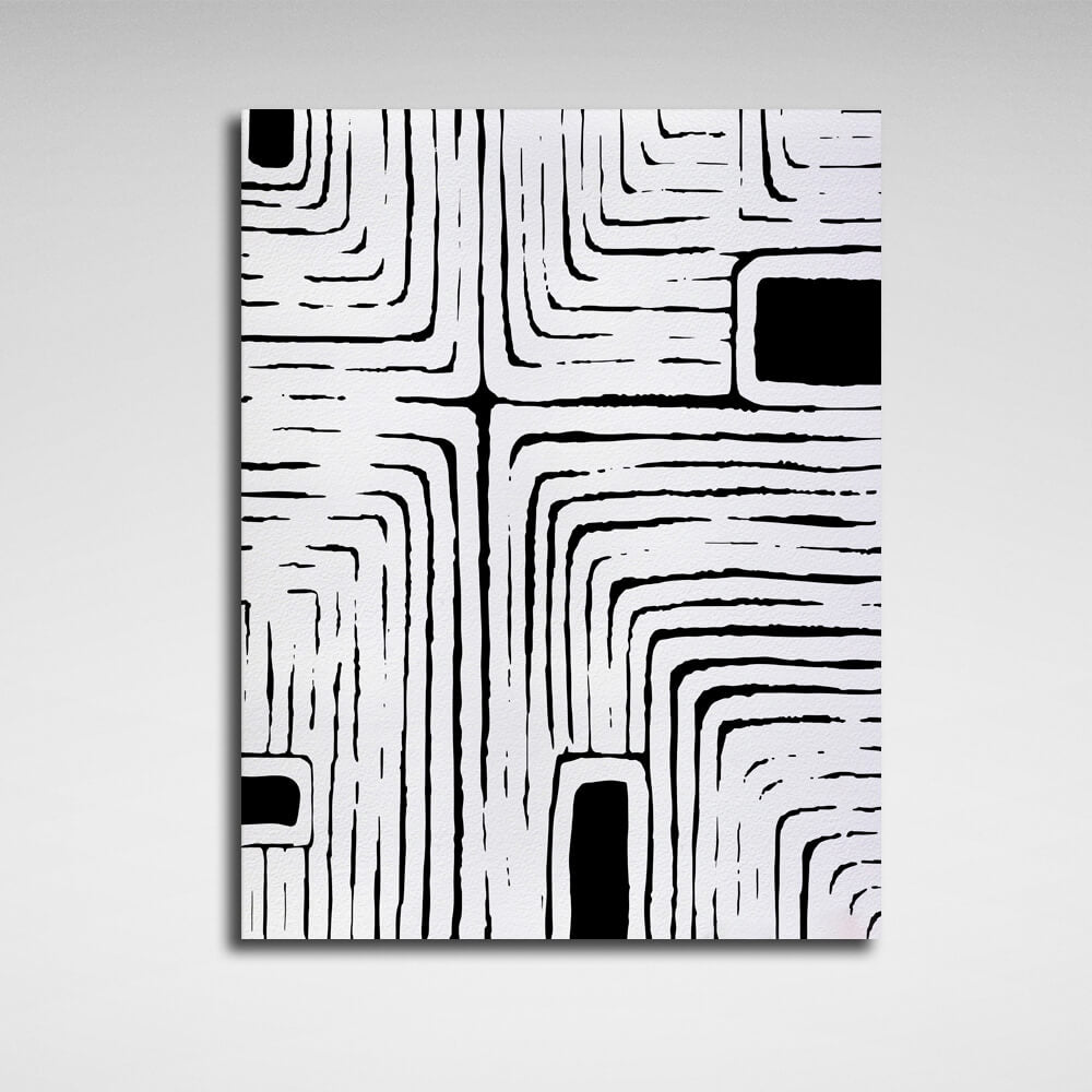 Abstraction Abstract labyrinth Canvas Wall Art Print