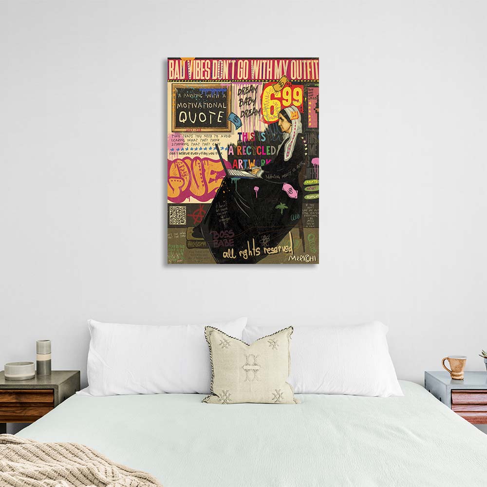 Pop Art Whistler's mother Canvas Wall Art Print