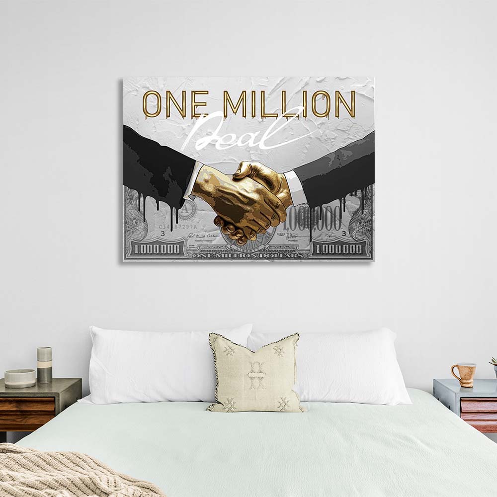 A million-dollar deal Motivational Canvas Wall Art Print