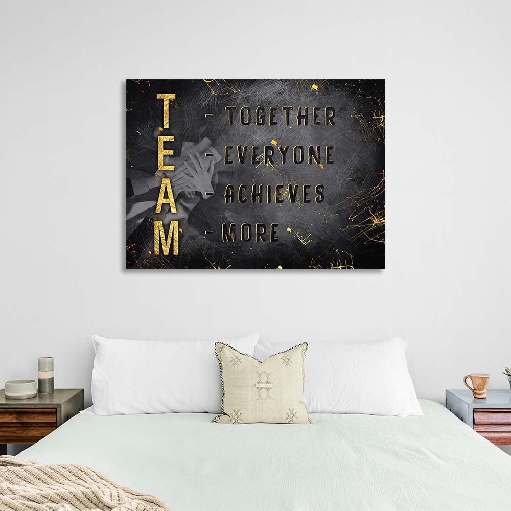 Team Motivational Canvas Wall Art Print