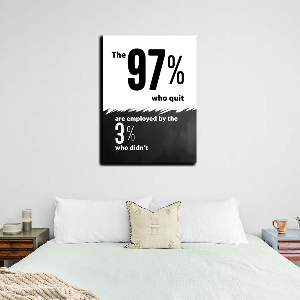 97% are running at 3% ENG Motivational Canvas Wall Art Print