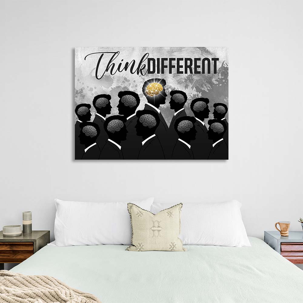 Think differently Canvas Wall Art Print For Office