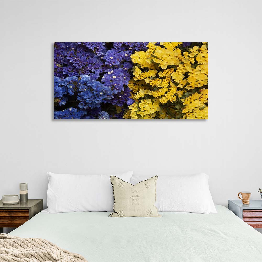 Leinwandbild Blau-gelbe Blumen