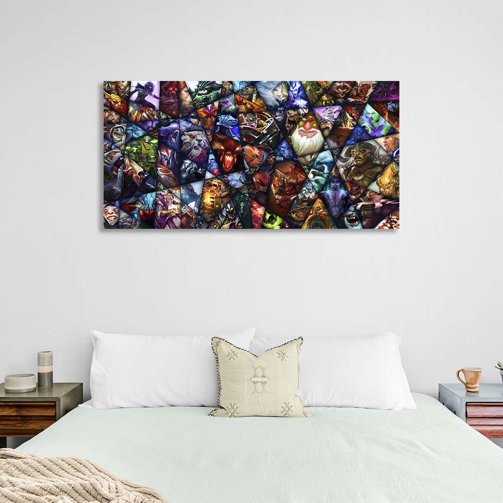 Interior Dota 2 Characters Canvas Wall Art Print