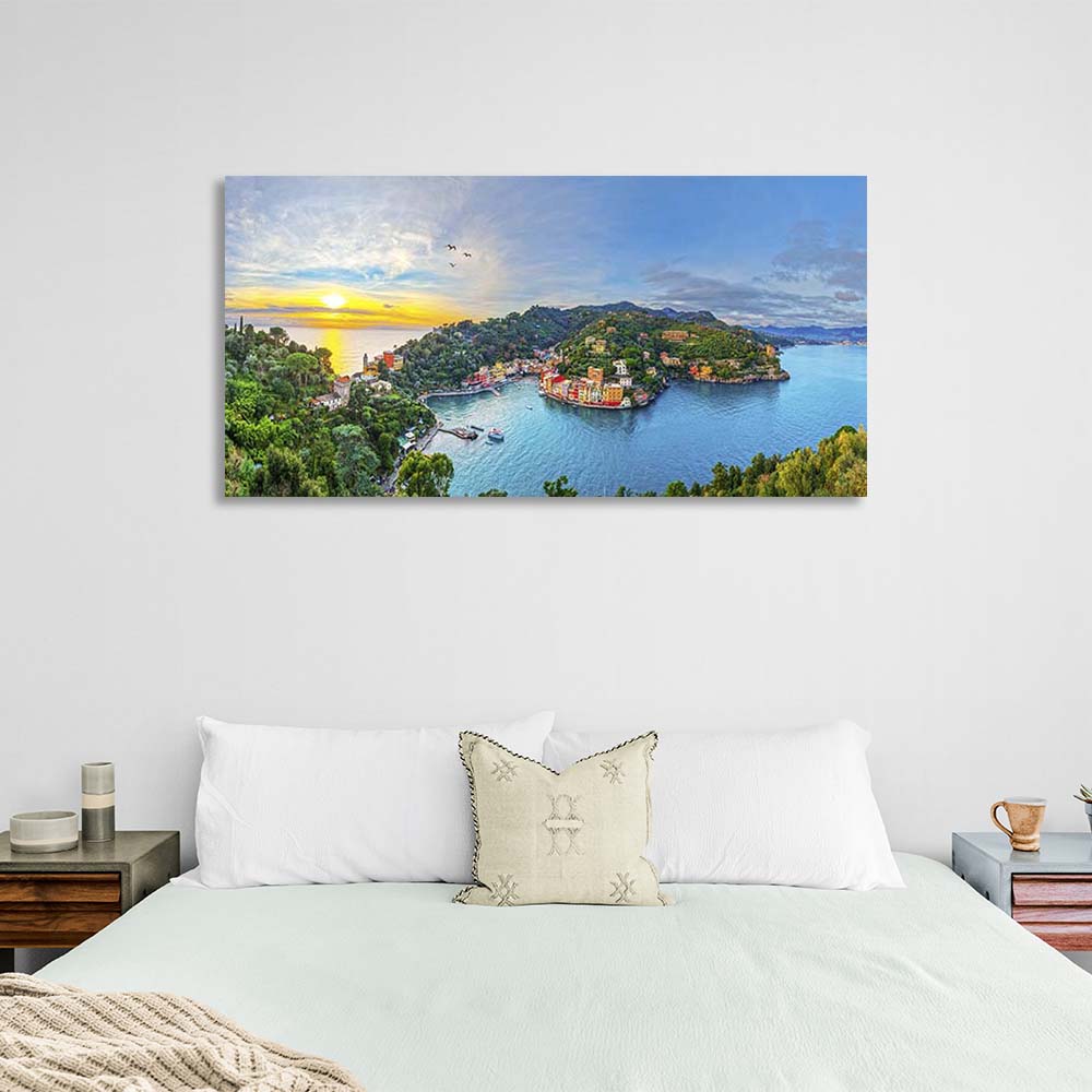 Kunstdruck auf Leinwand, Portofino, Italien