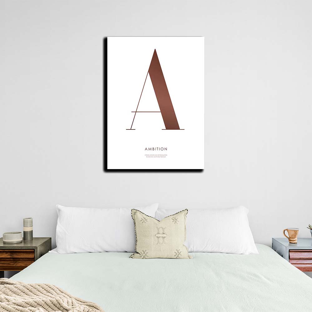 Ambition Motivational Canvas Wall Art Print