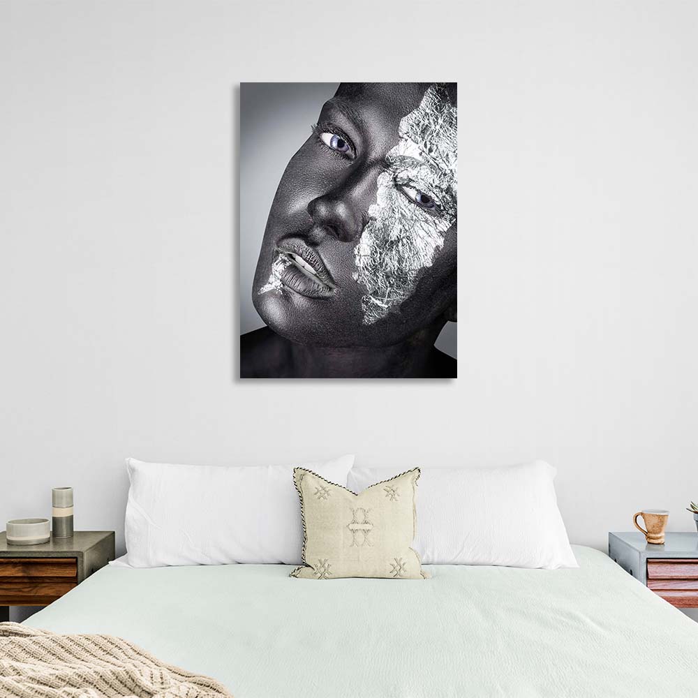 Blue-eyed woman Canvas Wall Art Print