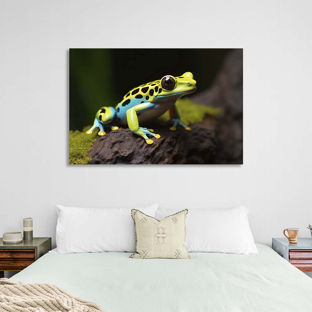 Kunstdruck auf Leinwand, Motiv: Tropischer Frosch