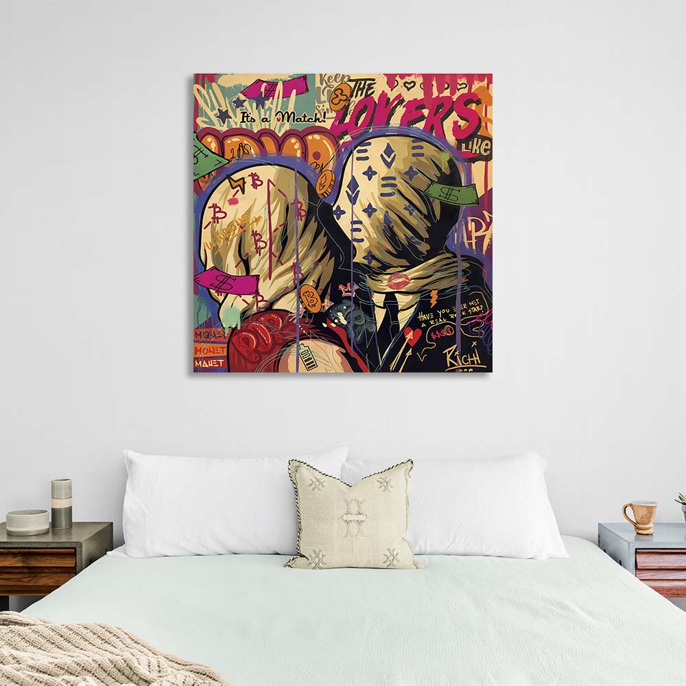 Pop art lovers Canvas Wall Art Print