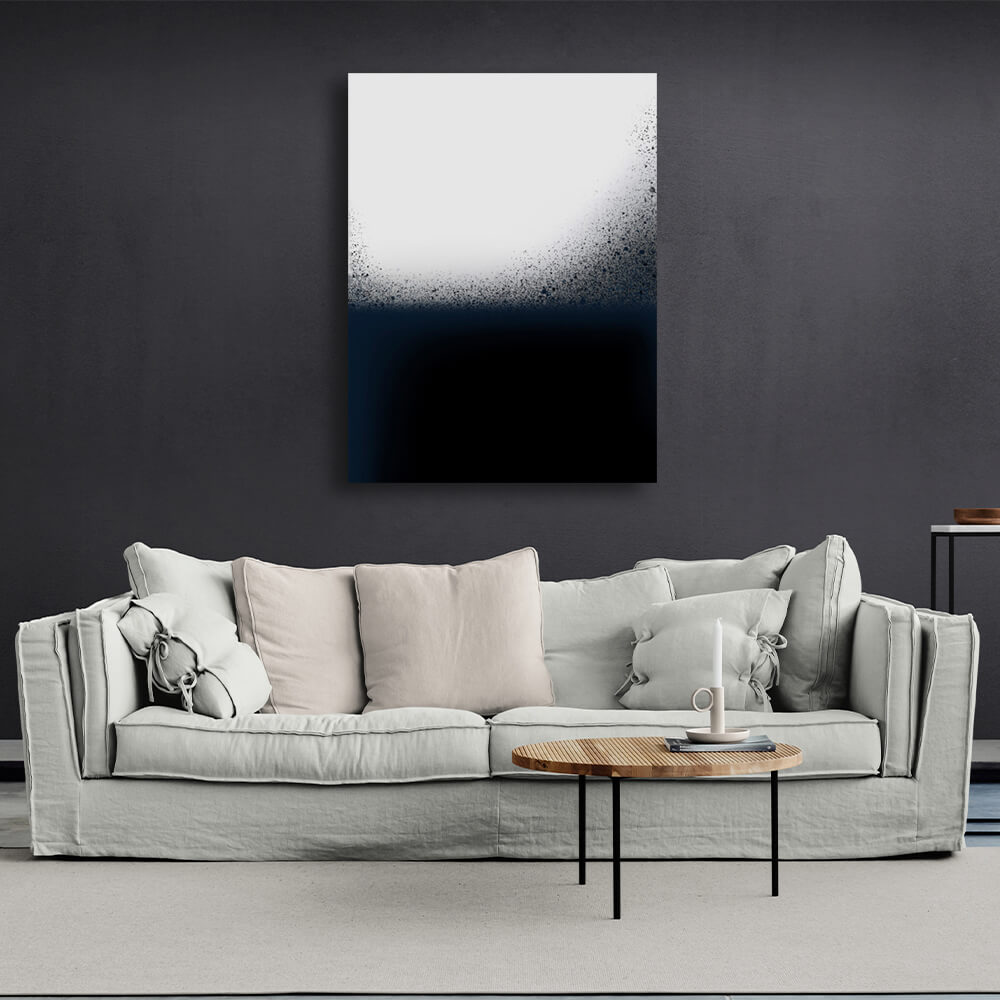 Abstraction Fading noir Canvas Wall Art Print